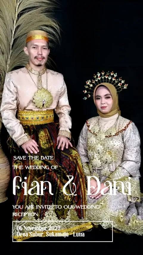 Foto sampul undangan Dani & Fian