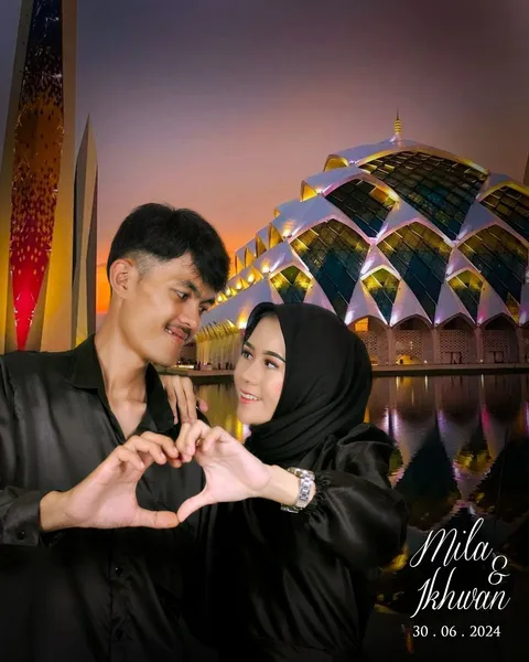 Foto sampul undangan Iwang & Mila