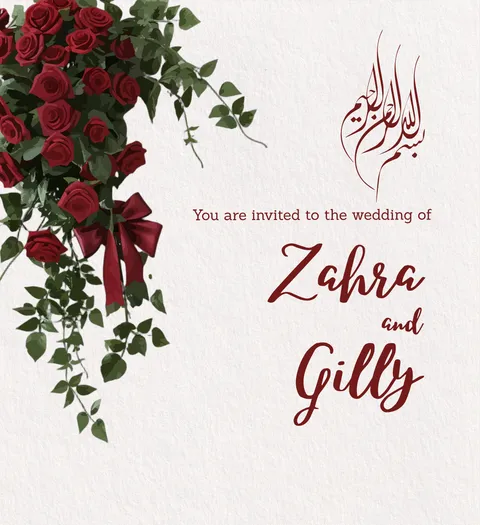 Foto sampul undangan Gilly & Zahra