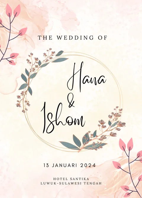 Foto sampul undangan Ishom & Raihanah