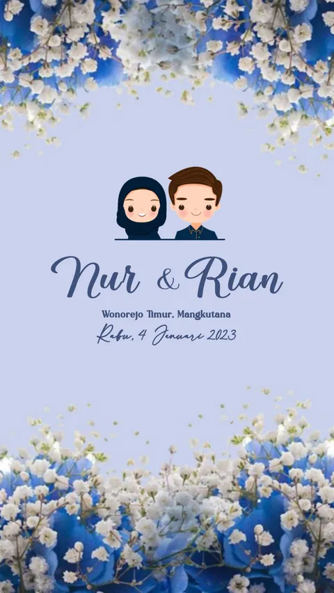 Foto sampul undangan Rian & Nur